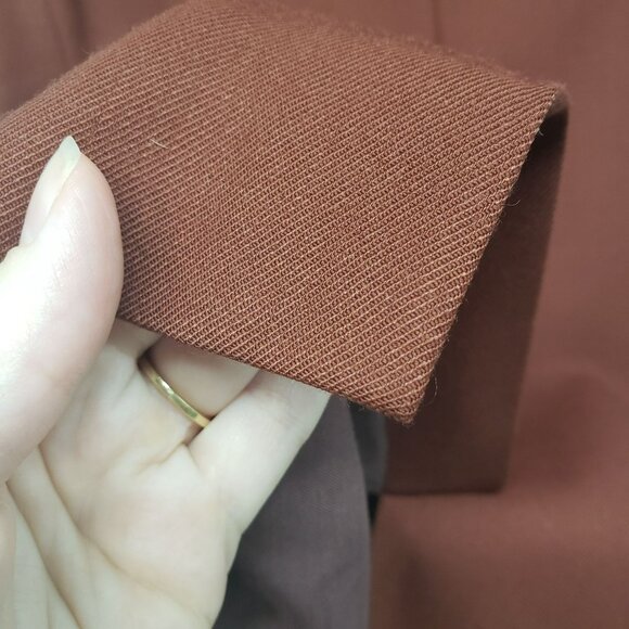 NEW MM Lafleur Gaia Sharkskin Blazer in Rust 14 - Picture 7 of 13